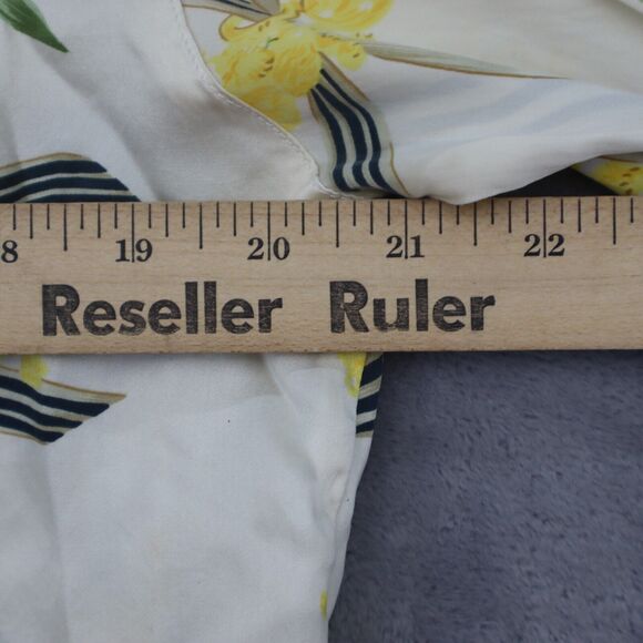 CQY Shirt Womens XL Multicolor Long Sleeve Collared Tropical Button Up - Picture 4 of 16